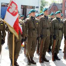 Uroczysta przysięga kadeta Emiliana Obruszkiewicza. Wierny Ojczyźnie
